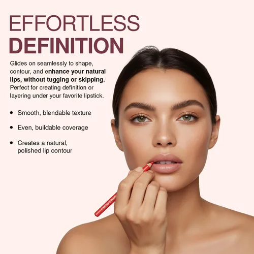 Vista 6 de Palladio Lápiz delineador de labios, de madera, firme pero suave, contornea y delinea con facilidad, labios perfectamente delineados, cómodo