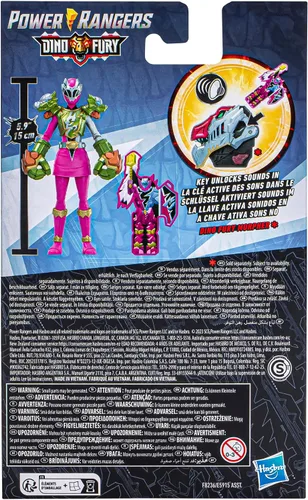 Vista 5 de Power Rangers Dino Fury Smash Armor Pink Ranger, figuras de acción de Power Rangers de 6 pulgadas son un gran regalo para niños y niñas a partir