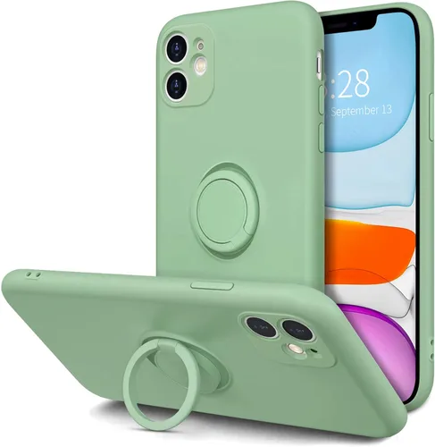 Vista 8 de Hython Funda para iPhone 11 con soporte de anillo [soporte de anillo giratorio de 360° con soporte magnético] [Soporte de montaje en automóvil]