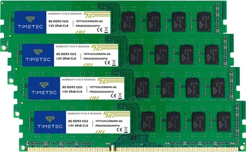 Vista 16 de Timetec - Módulo de memoria RAM de 8 GB DDR3 1333 MHz PC3-10600 Sin búfer ECC 1,5 V CL9 2Rx8 Doble rango 240 pines UDIMM Mejora de memoria