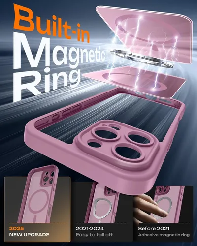 Vista 330 de TOCOL Funda para iPhone 11, compatible con Magsafe, protección completa de cámara, imanes integrados, protección contra caídas, funda translúcida