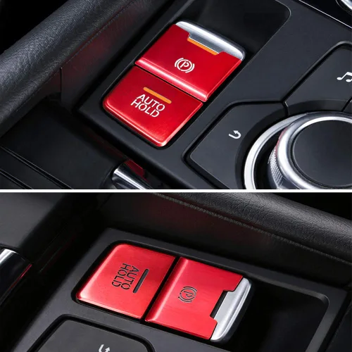 Vista 2 de INTGET Cubierta de botón multimedia de freno de mano electrónico para Mazda CX-5 CX5 Accesorios 2020 2019 2018 2017 para Mazda 6 Accesorios