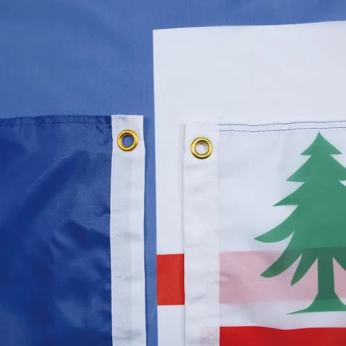 Vista 2 de AZ FLAG - Bandera de Batalla de Bunker Hill - 2 x 3 pies - Bandera de guerra revolucionaria estadounidense de poliéster 100D con dos ojales de metal