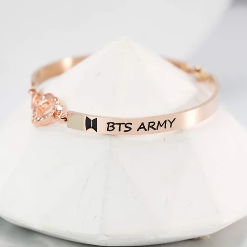 Vista 4 de G-Ahora Kpop BT Bangtan Boys Bracelet to Love Yourself Army Never Mind Charm Bracelet Inspirational Gift BT Lover Fans Jewelry Gift for BT Fans Girl