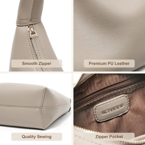 Vista 4 de MELOLILA Bolsos hobo pequeños para mujer, bolso hobo para mujer