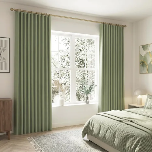 Vista 23 de SHINELAND Cortinas opacas cortas para ventanas de dormitorio, cortinas de baño, 45 pulgadas de largo