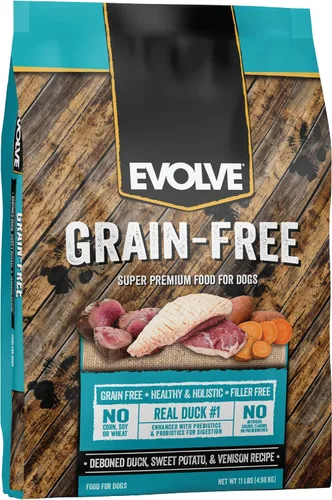 Vista 9 de Evolve Alimento seco para perros con receta de pollo deshuesado sin granos, batata y bayas, 4 libras.