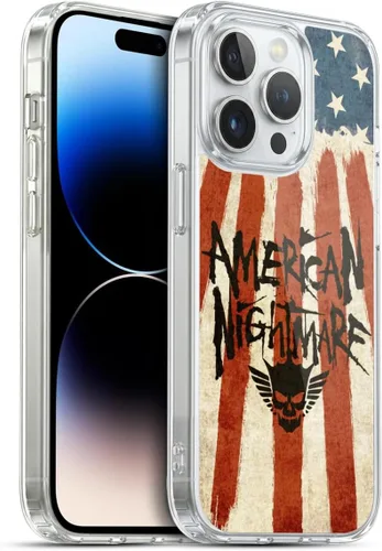 Vista 64 de Head Case Designs Funda de gel suave con licencia oficial de la WWE American Nightmare Flag Cody Rhodes Graphics compatible con Apple iPhone 7