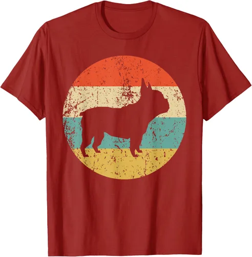 Vista 68 de Camiseta de perro retro de Bulldog Francés Negro
