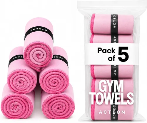 Vista 15 de Acteon Toalla de gimnasio de microfibra de secado rápido, paquete de 5 unidades, fibra absorbente sin olor, secado rápido, equipo de entrenamiento