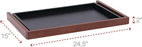 Vista 2 de Alera Cajón central serie ALE Valencia, 24 1/2 pulgadas de ancho x 15 profundidad x 2 horas, caoba Mahogany