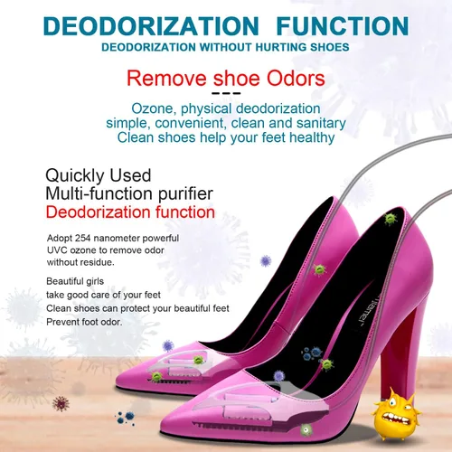 Vista 5 de BQHY Shoe Dryer,Foot Dryer,Shoe Deodorizer,Shoes Deodorant,Boot Dryer,Shoe Odor Eliminator Remover,Smart Timer,1 Pair