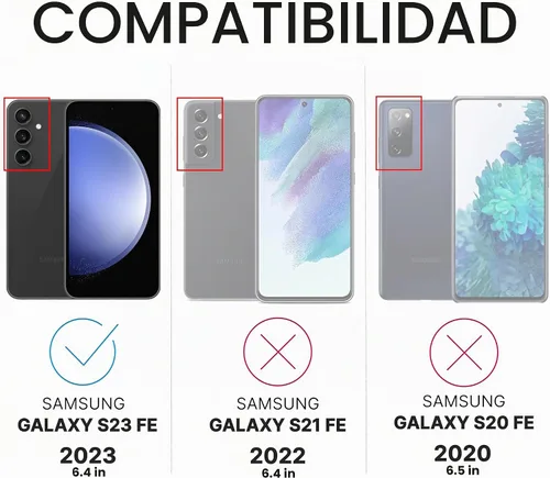 Vista 2 de Inskin Protector de pantalla de vidrio templado para Samsung Galaxy S23 FE 5G de 6.4 pulgadas [2023] – Ultimate 2+2 Set con protector de lente