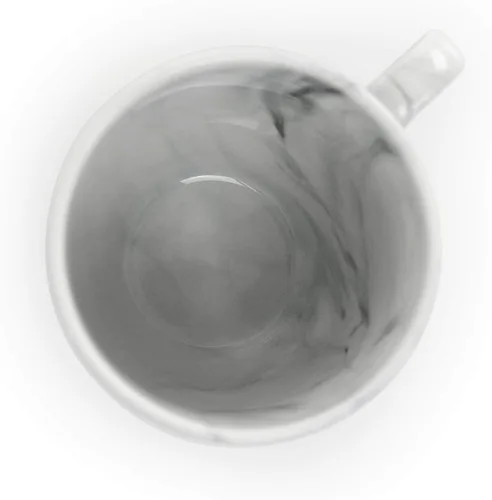Vista 8 de Elama Juego de vajilla de cerámica de 16 piezas de mármol fino en blanco y negro
