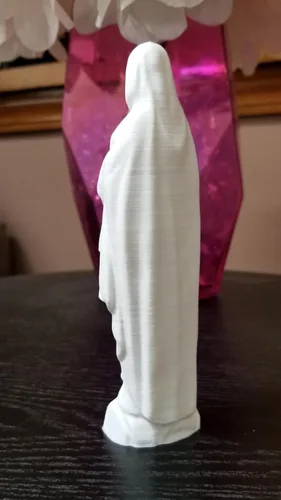 Vista 7 de Znet3D Estatua de Virgen María de Lourdes - Figura blanca de 5.5 pulgadas, fabricada en Estados Unidos, escultura católica para decoración