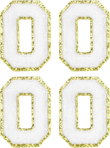 Vista 13 de MECCANIXITY 4 parches de letras de felpilla termo-adhesivas con letras del alfabeto blanco, S de 3 pulgadas de altura para ropa, zapatos, sombreros
