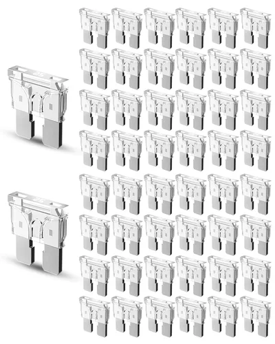 Vista 15 de Riseuvo 50 piezas fusibles estándar para automóvil de 2A - Fusibles automotrices de 2 amperios (ATO/APR/ATS), 32V (12/24V) Fusible de cuchilla