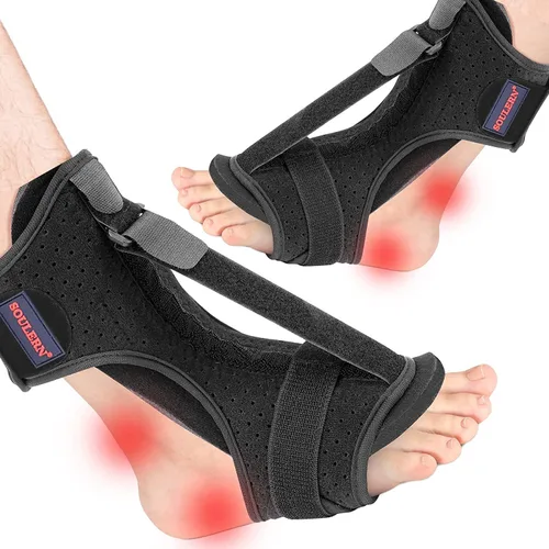 Vista 8 de Férula nocturna para fascitis plantar, soporte ortopédico ajustable para fascitis plantar, dorsal mejorado para un alivio eficaz de la fascitis