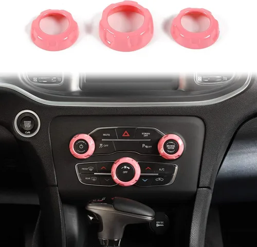 Vista 11 de Voodonala Pomos de radio AC Botón de interruptor de aire acondicionado para cargador Dodge Challenger 2015-2025+, para 2011-2025+Chrysler 300, RAM