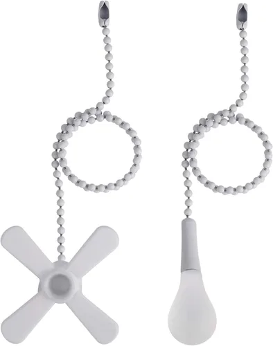 Vista 10 de Extensor de cadena para ventilador de techo, extra largo con bombilla decorativa de vidrio esmerilado y cable de ventilador, se adapta a todos