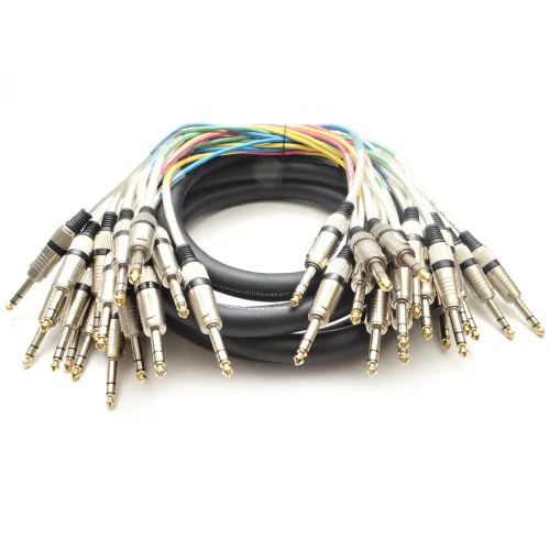 Vista 8 de Cable Serpiente TRS de 4 Canales de 1/4" - 5 Pies de Largo - Extremos Reparables - Serpiente de Efectos de Audio Profesional para Presentaciones