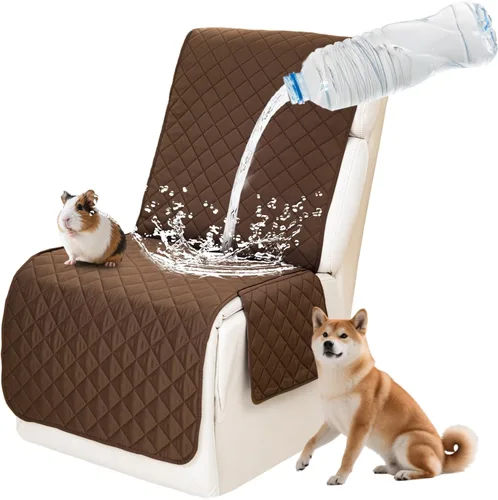 Vista 133 de Fundas impermeables para sofá reclinable seccional en forma de L, 7 piezas, antideslizantes, lavables, juego de fundas reclinables para mascotas