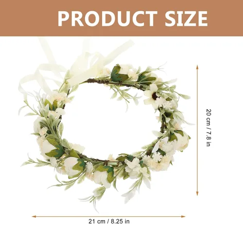 Vista 6 de FOMIYES Flower Headband Simulated Rose Flowers Elegant Hair Accessories for Weddings Parties and Photography for Brides and Bridesmaids