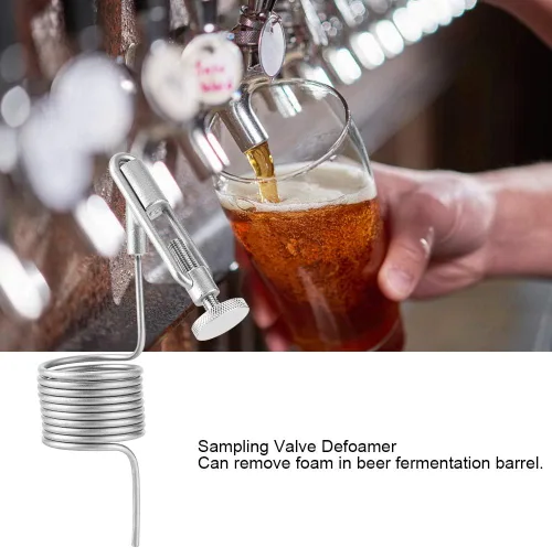 Vista 5 de TOPINCN Válvula de muestreo de fermentación de cerveza de acero inoxidable 304 Desempañador de bobina de fermentador de cerveza casera accesorio