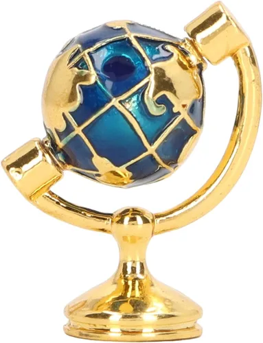 Vista 7 de 1:12 Miniature World Globe accesorios para casa de muñecas en miniatura Gold Realistic/Elegant Globe Dollhouse Muebles de estudio para casa