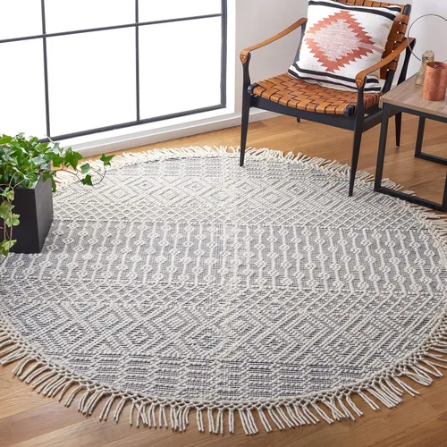 Vista 37 de SAFAVIEH Natura Collection - Alfombra decorativa de 2 x 3 pies, color marfil, con flecos de lana marroquí bohemia, hecha a mano, ideal para zonas