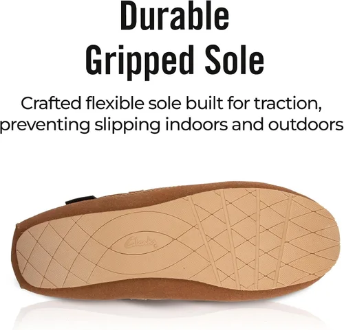 Vista 5 de Clarks, Pantuflas de gamuza tipo mocasín para mujer