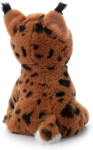 Vista 5 de The Petting Zoo Peluche Bobcat, regalos para niños, animales salvajes del zoológico Onez, juguete de peluche Bobcat de 9 pulgadas