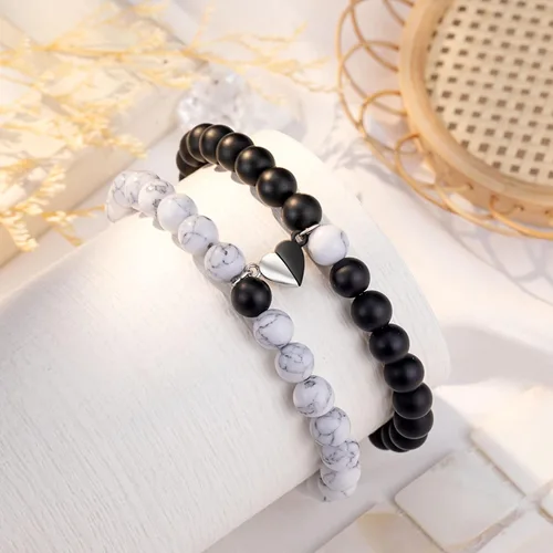 Vista 7 de PINKDODO I Love You Bracelet Gifts Couples Bracelets Valentines' Day Christmas Anniversary Birthday Gifts for Boyfriend Girlfriend Women Men