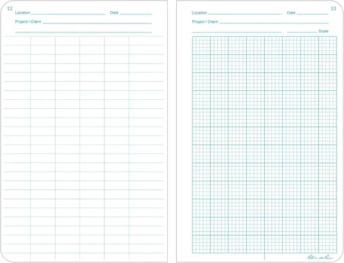 Vista 2 de Rite in the Rain All-Weather, cuaderno de tapa dura, 4 3/4" X 7 1/2", tapa amarilla, patrón geológico (N°. 540F)