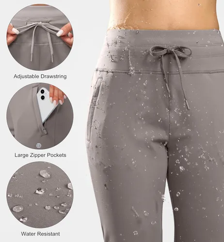Vista 20 de G Gradual Pantalones deportivos con forro polar para mujer, de cintura alta, resistentes al agua, térmicos, para invierno, correr, senderismo