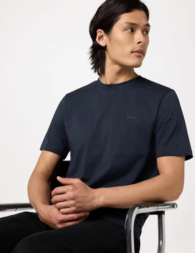Vista 3 de BOSS Men's Small Logo Cotton Crewneck T-Shirt