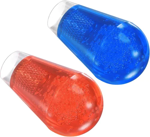 Vista 5 de uxcell Ellipse - Palanca de mando ovalada color rojo y azul