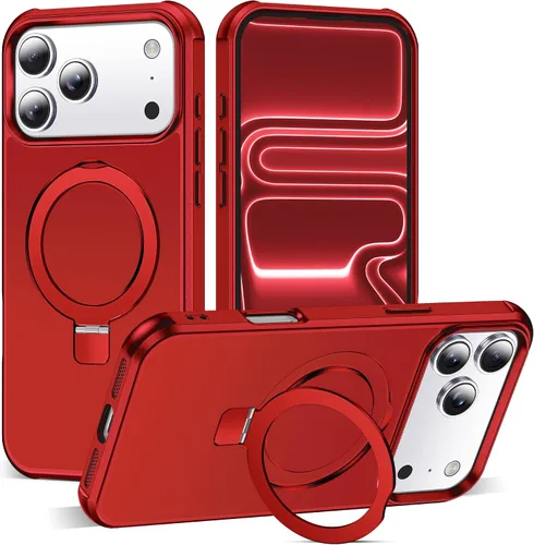 Vista 61 de SKYLMW - Funda compatible con iPhone 11 de 6.1 pulgadas, con soporte magnético invisible tipo anillo, funda translúcida de grado militar, compatible