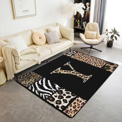 Vista 16 de Alfombra abstracta de tigre, 3 x 5 pies, color marrón y negro, alfombra con estampado de rayas de animales salvajes, para adolescentes y adultos