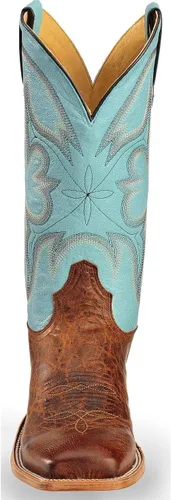Vista 4 de Tony Lama Mens Sealy Square Toe Casual Botas Mid Calf - Azul, Marrón