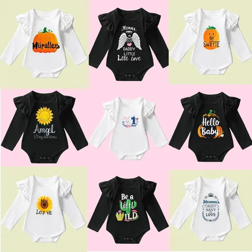 Vista 3 de Camisa con volantes de algodón de calidad para bebé niña