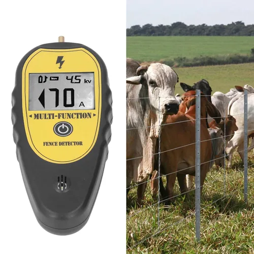 Vista 3 de Probador de valla digital de 15 KV, probador de valla eléctrica, voltímetro de valla, probador de voltaje con pantalla LCD, buscador de fallas
