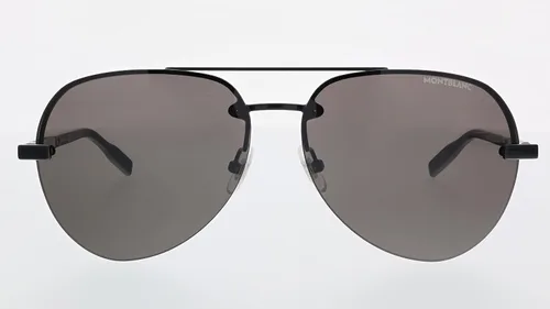 Vista 2 de Gafas de sol Montblanc MB 0018 S- 005 NegroGris Plata