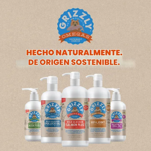 Vista 8 de Grizzly Pet Products Salmon Plus Omega 3-6-9 Suplemento alimenticio para perros y gatos, 16 onzas