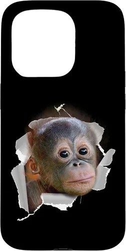 Vista 14 de Funda para disfraz con cara de Utan para iPhone 16 con diseño divertido de mono Orang Utan