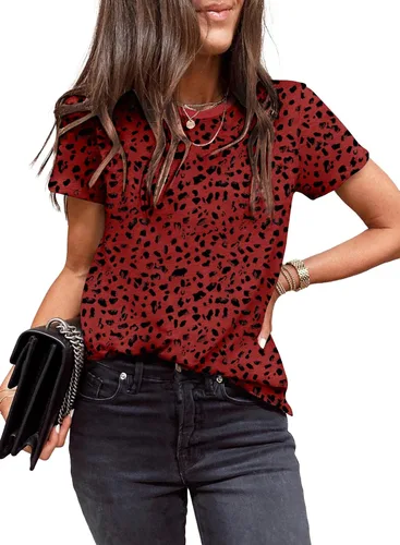 Vista 33 de EVALESS Camisetas casuales de manga corta para mujer 1a multicolor