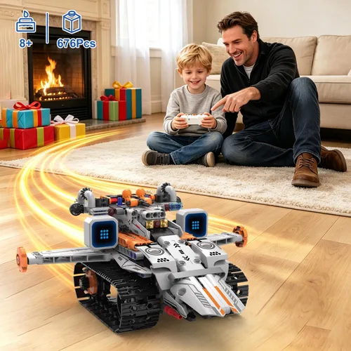 Vista 7 de WINGIFT Kit de construcción de robot STEM para niños, control remoto 5 en 1 y juego controlado por aplicación, juegos de construcción STEM, robot