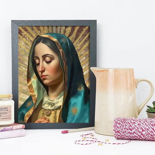 Vista 7 de Kits de arte de diamantes 5D DIY para adultos, kits de arte de diamantes de taladro completo, pintura de Nuestra Señora Guadalupe Body Portrait