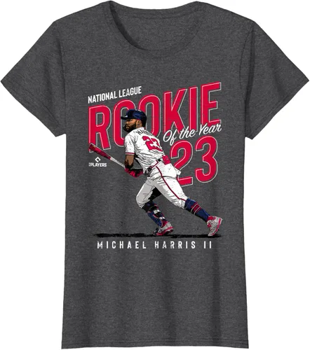 Vista 4 de Camiseta Rookie of the Year Michael Harris II Atlanta MLBPA, Negro