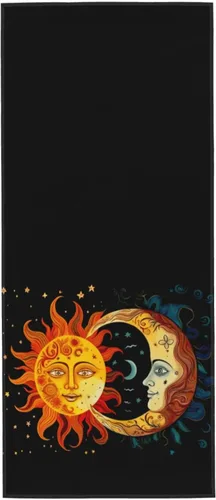 Vista 29 de Toallas suaves para los dedos, toalla de mano de fuego y agua para regalo durante todas las estaciones, 12 x 27.5 pulgadas